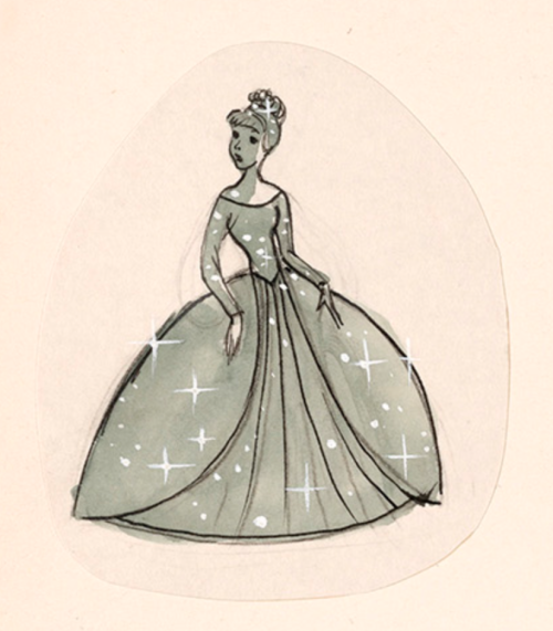 scurviesdisneyblog:Costume design for Cinderella (1950) by Marc Davis