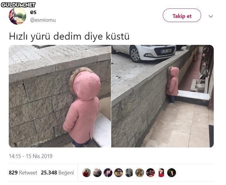 Hizlı yürü dedim diye küstü