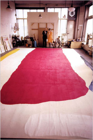 Helen Frankenthaler with Alexander Liberman, in her studio, New York City, 1967.