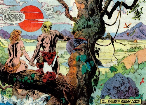 Farewell to Pangea.
Ka-Zar The Savage #15, June 1982
Brent Anderson, Armando Gil,
and Bruce Jones