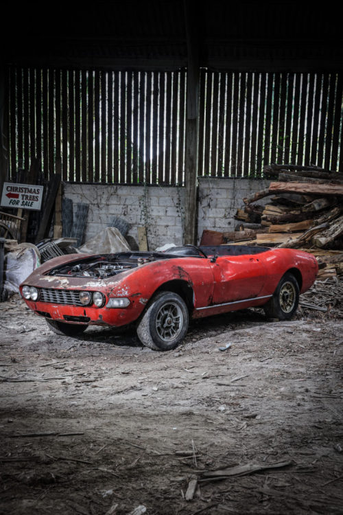 zombilenium: Barn-find 1968 Fiat Dino SpiderCourtesy: Historics Auctioneers 