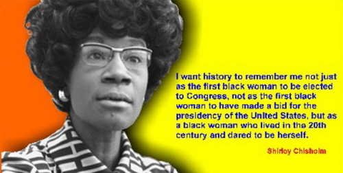 womeninamericanpolitics: Shirley Chisholm was a longtime Congresswoman from Brooklyn, New York.  She