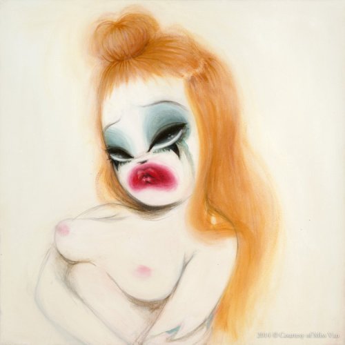 gutterbaby:Sad Clown Series paintings by Miss Van 2006