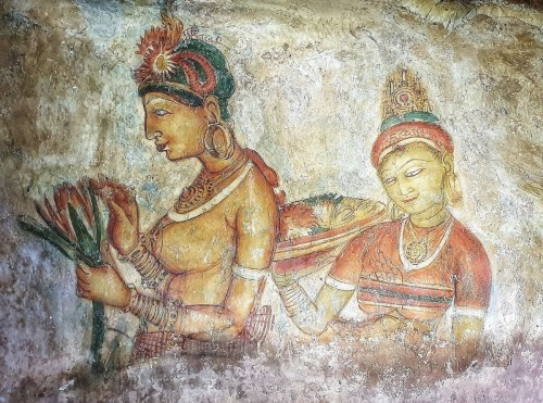 hinducosmos:The Heavenly Maidens of Sigiriya, Sri Lanka William Dalrymple wrote : Spent the day re