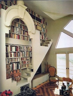 gaychickentenders:  the-bookworm-life:  laura-in-libraryland:  littledallilasbookshelf:  Home Libraries  *drools*  I think I landed in Heaven  OMG I WANT TO LIVE THERE 