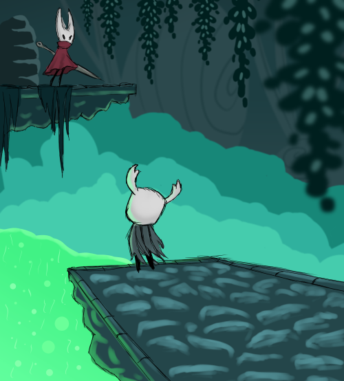 Hollow Knight Inktober Day 3 — (Green)Path