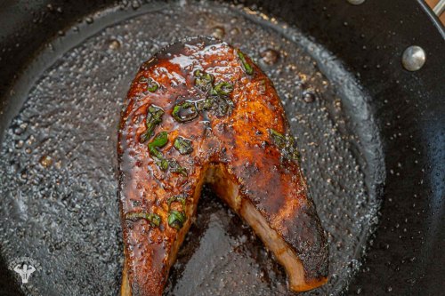 Irish Whisky Glazed Salmon Steak