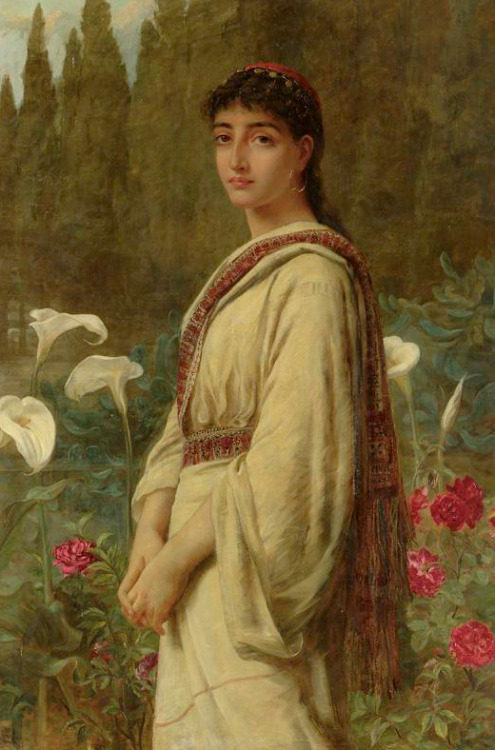 monsieurleprince: Edwin Long (1829 - 1891) - Eastern Lily, 1885