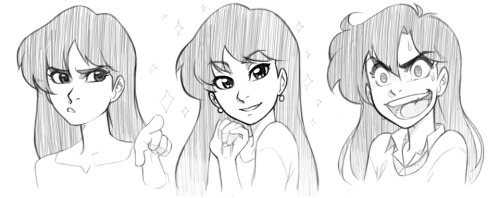 guilherme-rm: Sailor Moon faces I wanted to practice facial expressions in this style, so I did it w