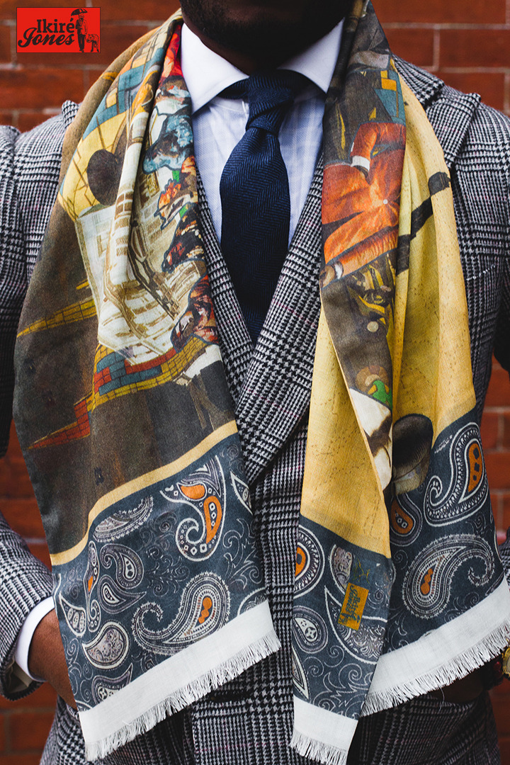 ikirejones:  The “Paris 2081A.D.” light weight scarf.available at ikirejones.com