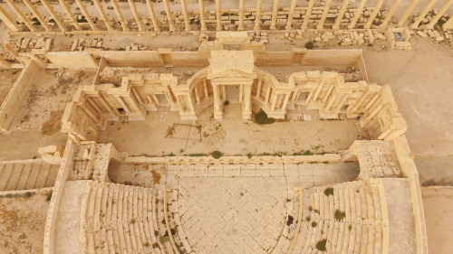 classicalmonuments:Theatre of PalmyraPalmyra (Tadmor), Syria2nd century CEThe second-century CE thea
