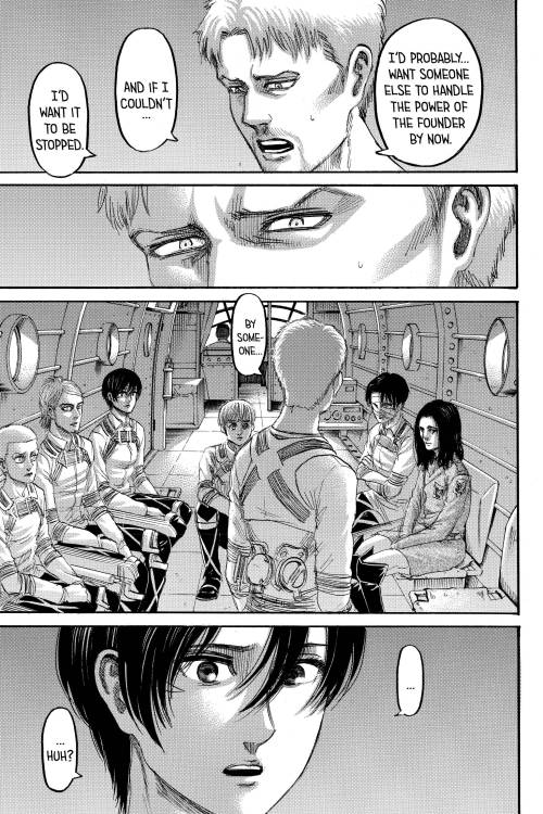 rankoko: mikasa, armin, zeke and literally everyone has been speculating about eren’s motives 