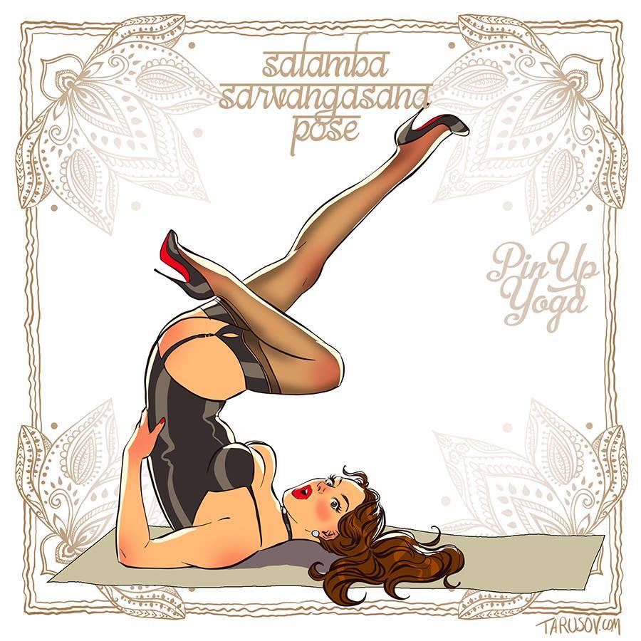 gameraboy:  Pin-up Yoga by Andrew Tarusov Check out his Kickstarter as welll! 