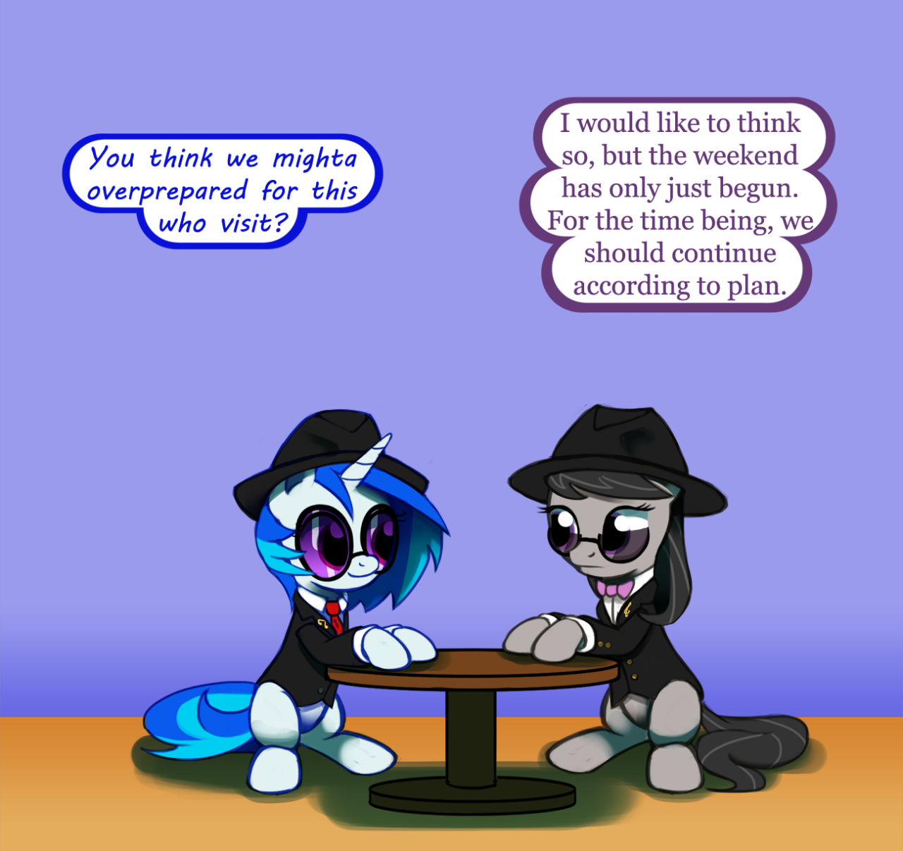 ask-canterlot-musicians:  Anything worth doing is doable in a nice suit  xD