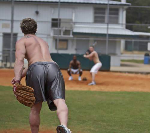 marriedjock8:  joes1026:  Damn, I’m hungry all of a sudden…..  He’s pitching now, but with an ass like that, you know he’s a great catcher too.