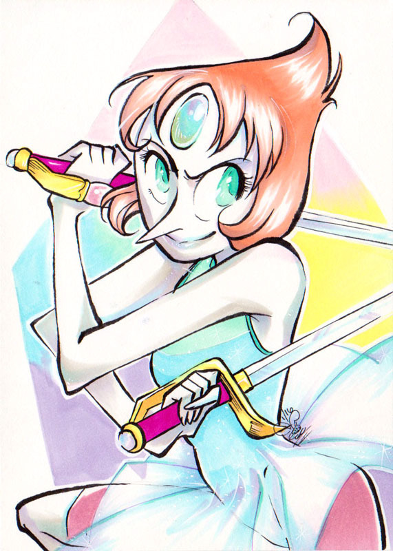 gladyscontrerasart:  “… and her terrifying, renegade Pearl.” I love Steven