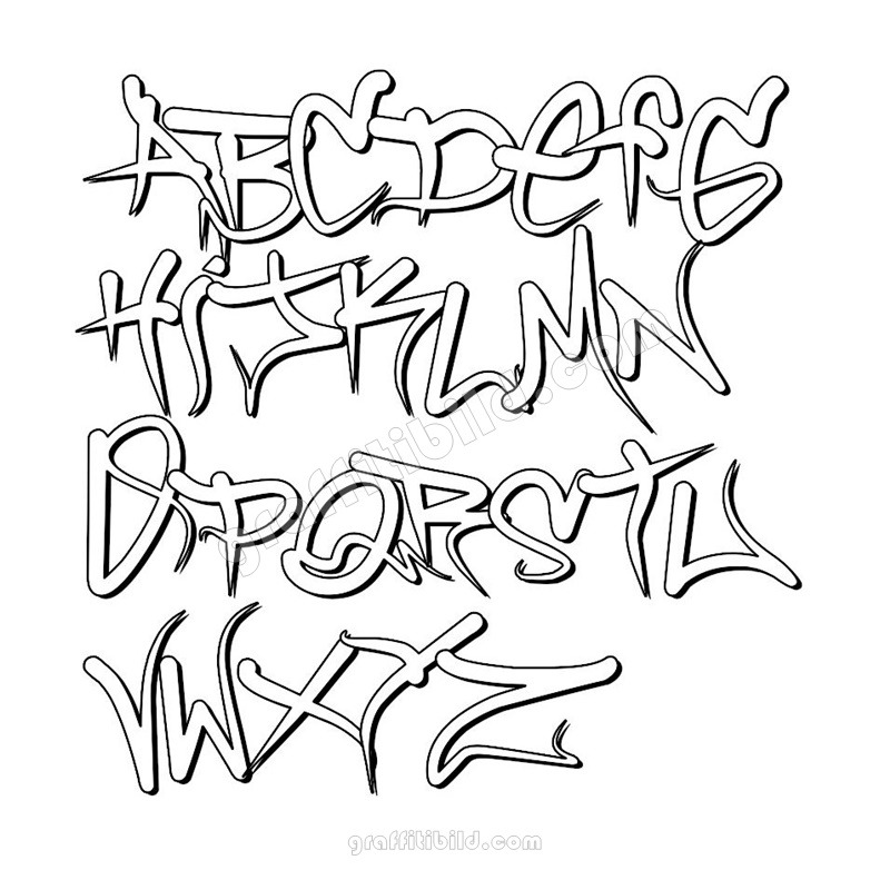 graffiti alphabet fonts a z