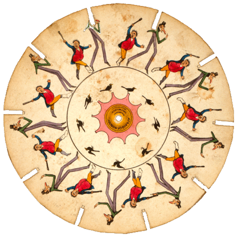 Joseph Plateau, McLean’s Optical Illusions; or, Magic Panorama, 1833Gifs by Wikimedia User Rac