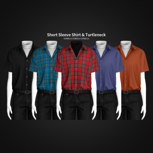 Short Sleeve Shirt & TurtleneckTopNew MeshAll LOD’sShadow MapNormal Map30 SwatchesHQ CompatibleD