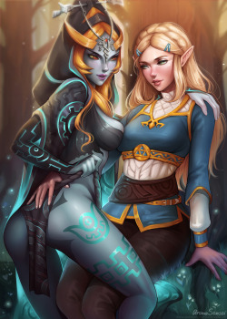 aromasensei: Zelda breath of the wild x Midna twilight princess This picture based on idea of my patron!  NSFW versions will be avaible on my PATREON!   (´• ω •`) ♡ ♥ Twitter ♥ Gumroad ♥ DeviantArt  ♥ Insta    ♥   