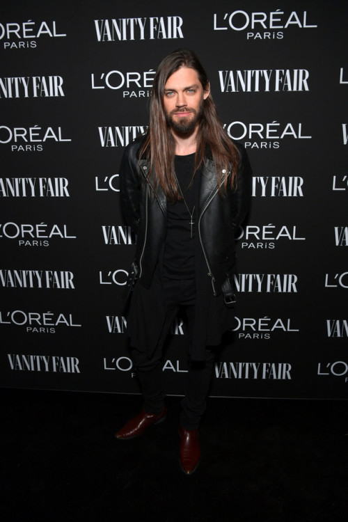 Tom Payne is seen as Vanity Fair and L'Oréal Paris Celebrate New Hollywood on February 19, 2019 in L