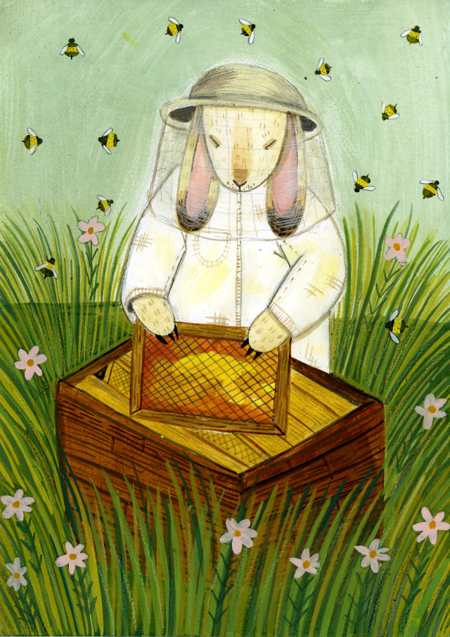 Bunny beekeeper!