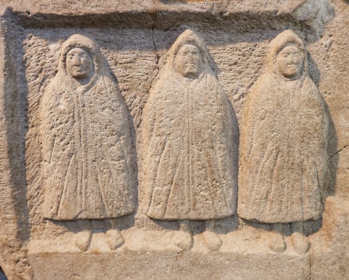 thesilicontribesman: Genii Cucullati, Housesteads Roman Fort, Northumberland, 13.5.18. These three R