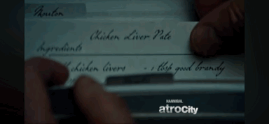 Hannibals Rolodex Is So Silly To Me, Cause Hell Go And Pick A Recipe Out Of His Little Recipe Box, Then