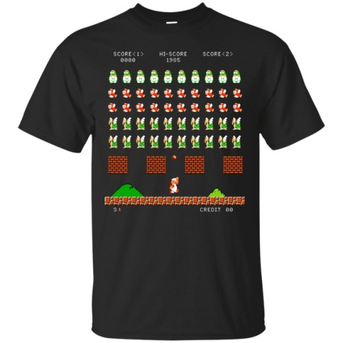 Shirt of the day for April 12, 2018: Super Invader Bros. found at Pop Up Tee from $25.00Video game m