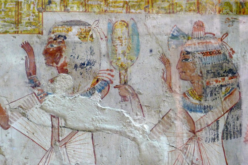 Murals from the tomb of Neferrenpet, scribe of the Treasury in the Estate of the Temple of Amun-Re, 