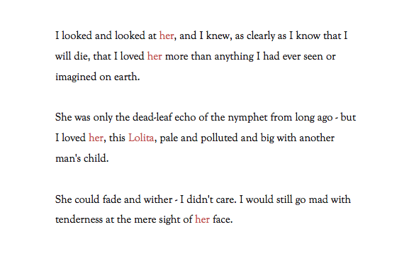 My sin. My soul. Lolita.