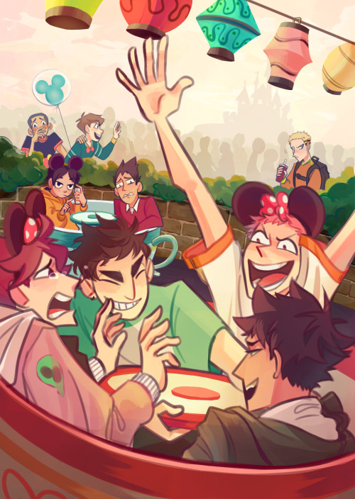 My Piece For The @hqseijouzine!! The Seijou Kids Are Having A BLAST At Disneyland, Especially Oikawa!!
