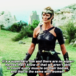 rubyredwisp:Connie Nielsen on the sexy costumes in Wonder Woman