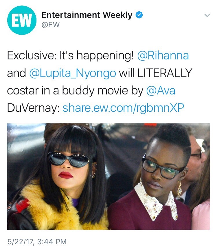earthnation:  surprisebitch:  7mangoes:  hellyeahrihannafenty:   Rihanna and Lupita