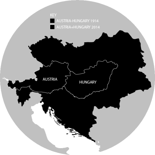 thelandofmaps: Austria and Hungary compared to Austria-Hungary [OC] [643X642]CLICK HERE FOR MORE MAP