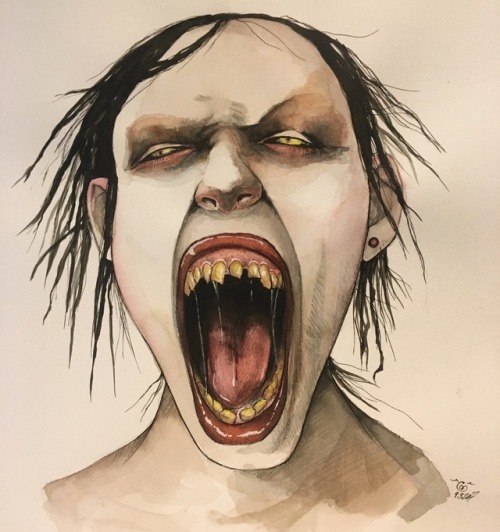 “Ugly Boy” Done in my sketchbook, watercolor over graphite/pen and ink