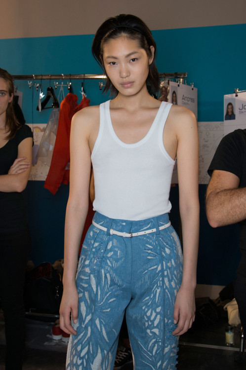 Chiharu Okunugi backstage Barbara Bui Spring 2014