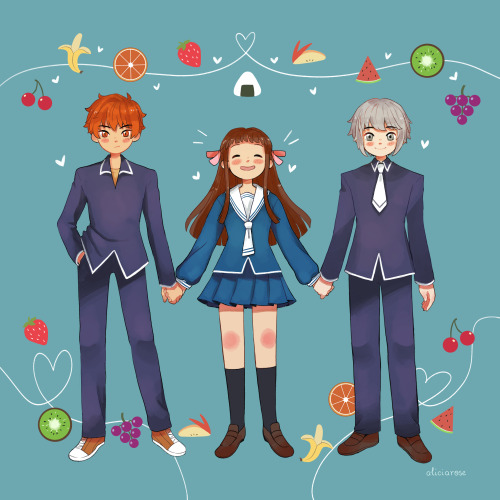 aliciarose-art:As the Fruits Basket reboot comes to a close, I thought it’d be a good idea to remake