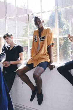 black-boys:  Adonis Bosso by Eric White | Backstage at Duckie Brown S/S 15