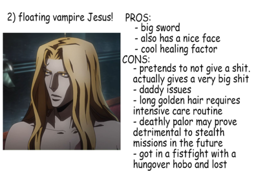 eczy-sketch:i got sucked into the castlevania anime a year late but im already stoked for next seaso