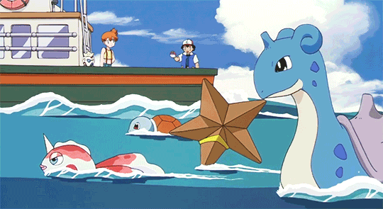      Type your favorite Pokemon in the Gif feature and post the first result!   
