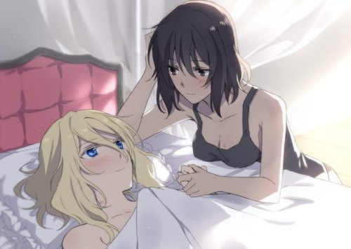 ✧･ﾟ: *✧ &ldquo;You finally woke up~” ✧ *:･ﾟ✧♡ Characters ♡ : Oshida ♥ Andou♢ Anime ♢ : Girls und Pan