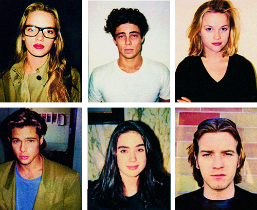 rickgrimeshappens:Polaroids by casting director Bonnie Timmermann: Adrien Brody, Jessica Alba, Patri