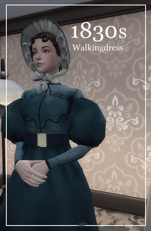 1830s Walking dressbgc, 10 swatchesi was bored today and saw a pretty 1830s dress and thought i’d ma