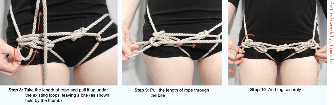 fetishweekly:Shibari Tutorial: the Hip Harness♥ Always practice cautious kink!