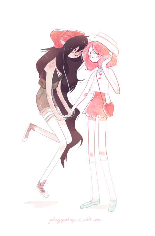 galaxyspeaking: springtime Marceline &amp; Bubblegum