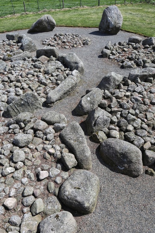 Cullerlie Bronze Age Stone Circle, Aberdeenshire, 19.5.18.A preserved stone circle with a nine small