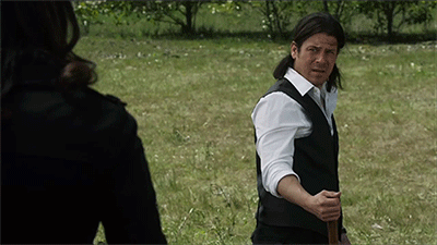 patron-saint-of-thieves:Leverage - The McElroys - Eliot & Sophie - 3/5“…and they were acting rea