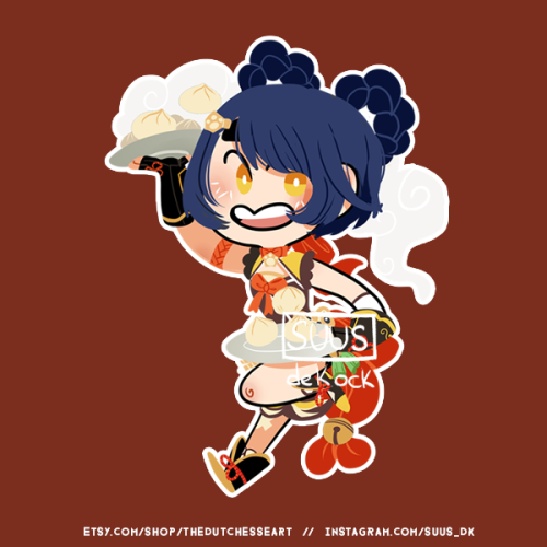 Last of the Genshin Impct chibi stickers! Maybe posting chill will bring Xiao to me ;A;You can find 