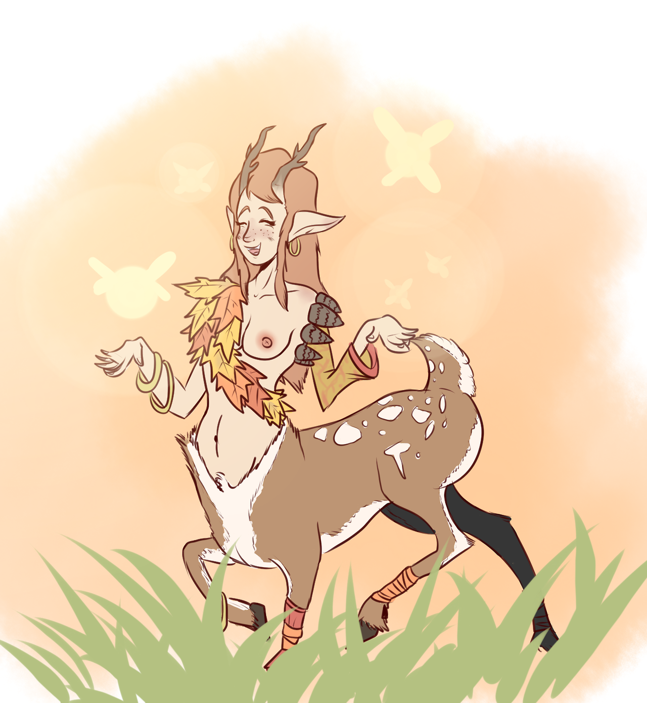 A sketch of everyone’s favorite doe prancing along in the autumn to celebrate the